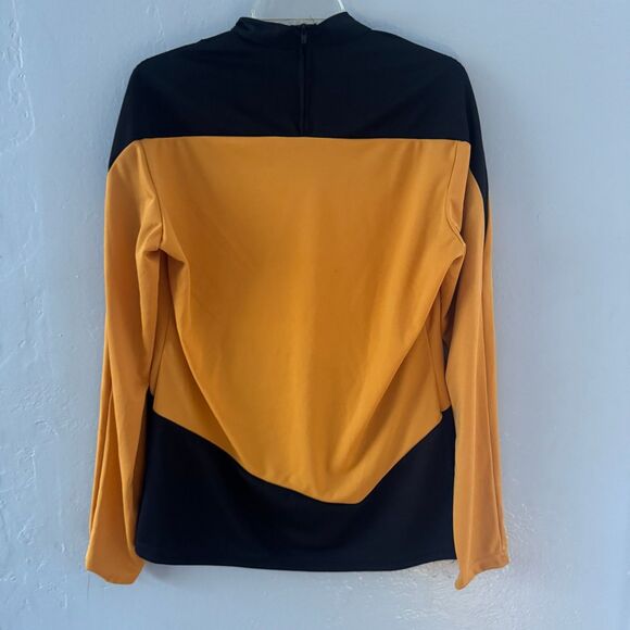 Star Trek Cosplay Shirt Yellow Black Uniform Costume Top Size Large with Pips - Picture 2 of 5